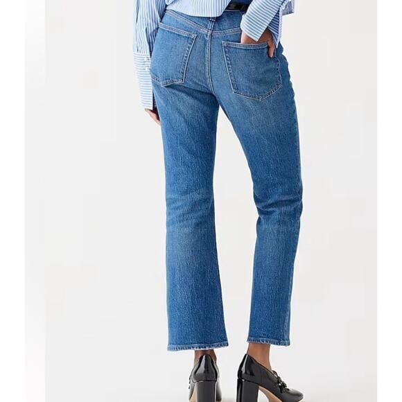 J. Crew 9" demi-boot crop jean in Wedgewood wash - Picture 2 of 10